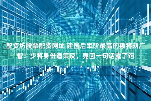 配资坊股票配资网址 建国后军阶最高的叛将刘广智:少将身份遭策反,竟因一句话露了馅